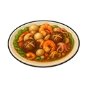 Stir-fried Mushrooms and Seafood