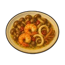 Oil Stir-fried Mushrooms and Seafood