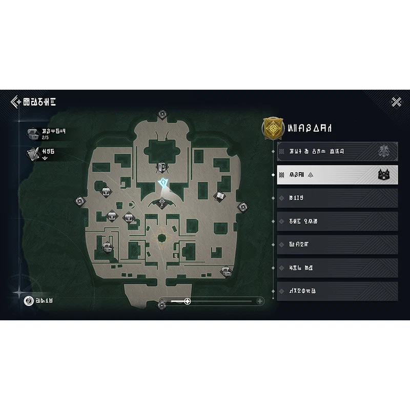 The Adventure Map screen highlighting the active quest pin and Warp Devices.