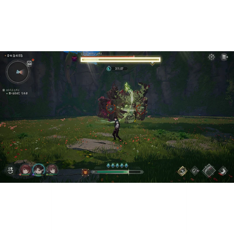 Stagger Gauge filling under the boss's health bar as the team lands attacks.