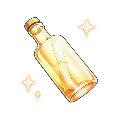 Golden Message Bottle