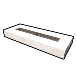 White Stone Coffee Table - Rectangular