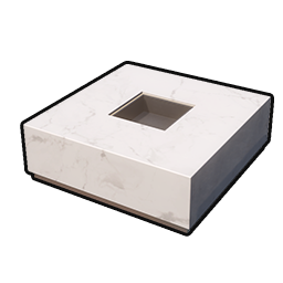 White Stone Coffee Table - Square