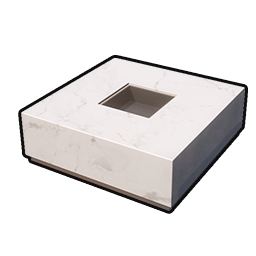 White Stone Coffee Table - Square