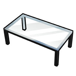 Clear Square Table