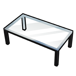 Clear Square Table