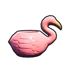 Pink Feather Basket