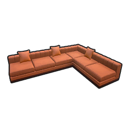 Orange Sofa — L-Shaped