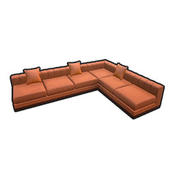 Orange Sofa — L-Shaped