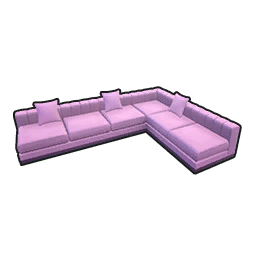 Sakura Pink Sofa — L-Shaped