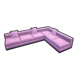 Sakura Pink Sofa — L-Shaped