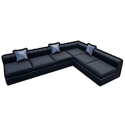 Ink Black Sofa - L-Shaped