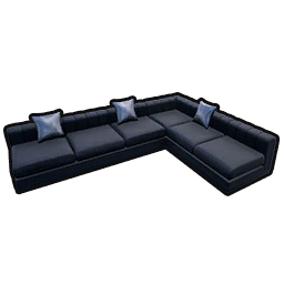 Ink Black Sofa - L-Shaped