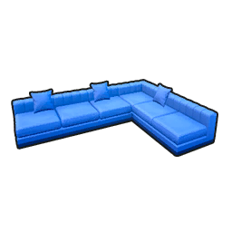 Blue Sofa - L-Shaped